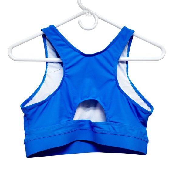 Womens Bright Blue Racerback Sports Bra Size  M Aimage Stretch  Supportive Fit - Picture 2 of 6